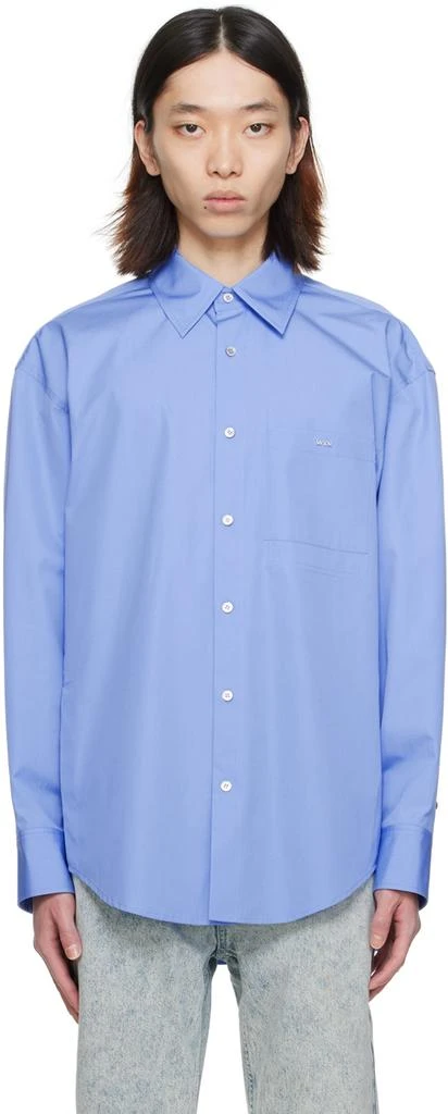 Wooyoungmi Blue Chest Pocket Shirt 1