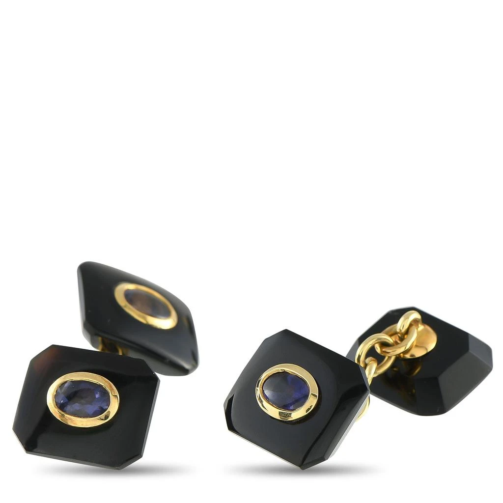 LINKS OF LONDON 18K Yellow Gold Onyx and Iolite Tuxedo Set LL15-082025 4