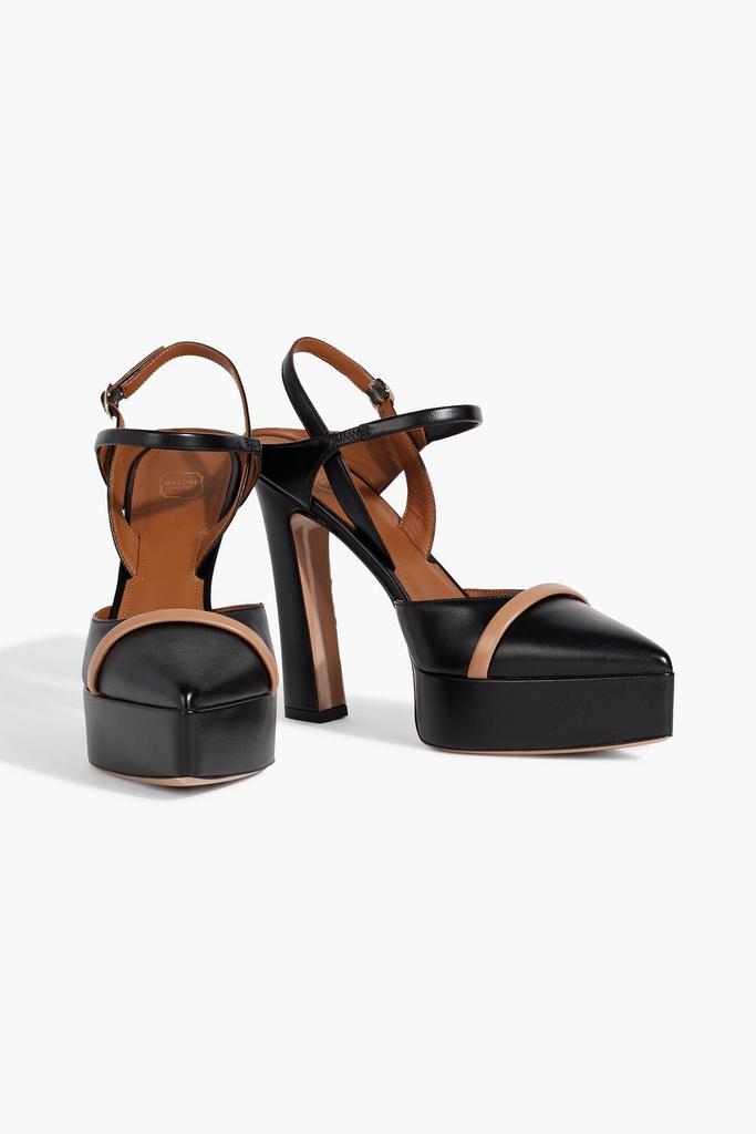 Malone Souliers Shay 125 leather platform slingback pumps