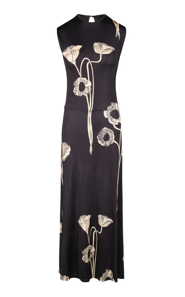 princess polly baby blue dress Johanna Ortiz - - Bird Of Night Tiered Silk Maxi Dress - Black/white - US  10