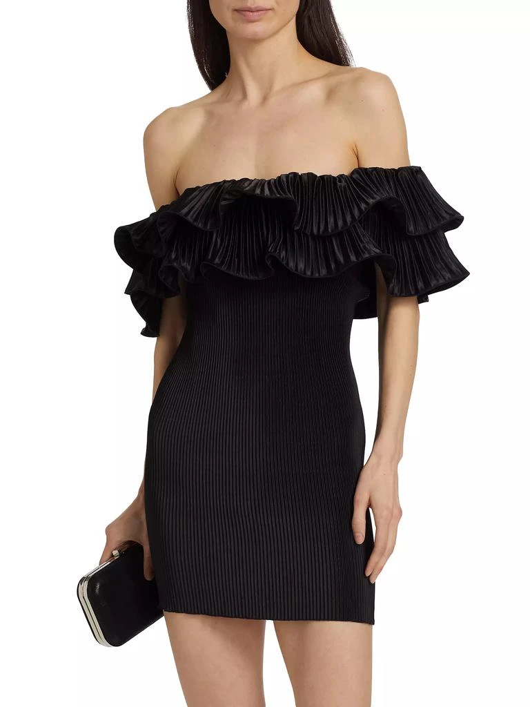 L'Idée Off-The-Shoulder Pleated Minidress 3