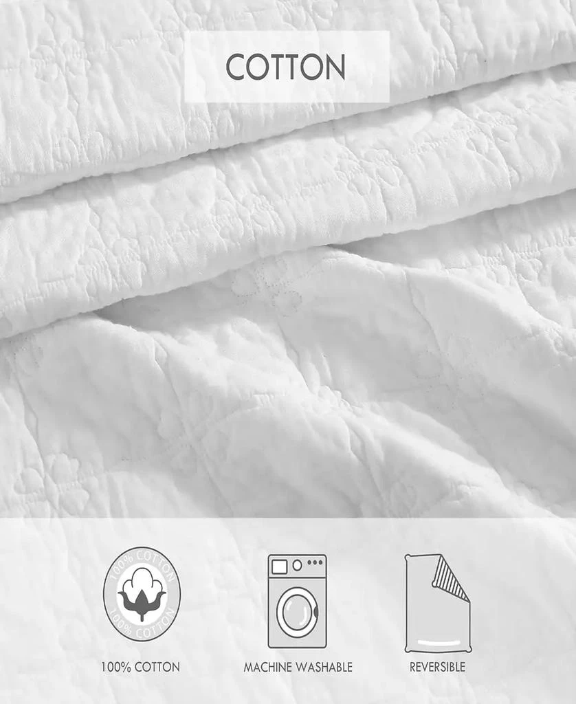 Stone Cottage Floral Trellis Cotton 4-Piece Quilt Set 5