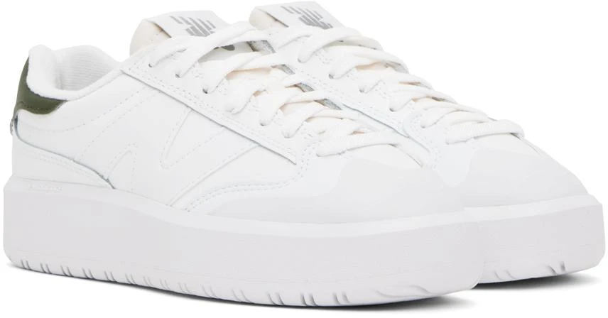New Balance White & Green CT302 Sneakers 4