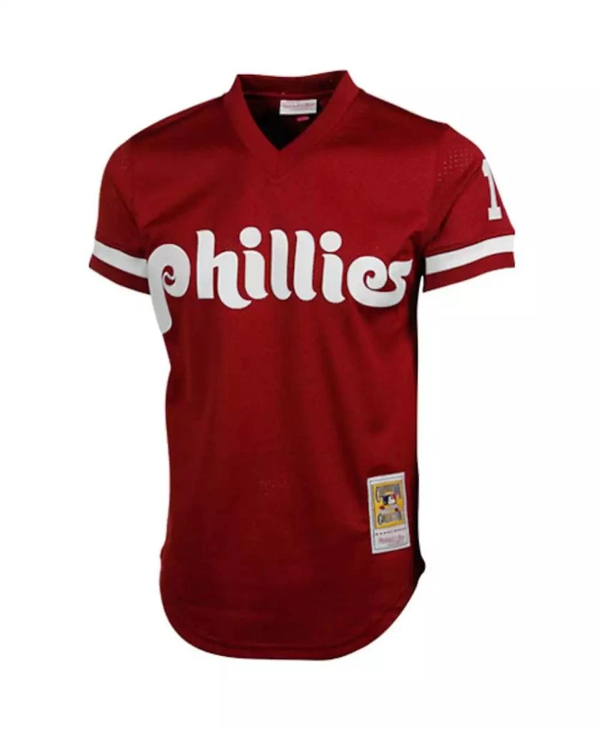 Mitchell and Ness Men's Darren Daulton Red Philadelphia Phillies Cooperstown Mesh Batting Practice Jersey 4