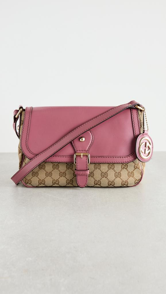 Shopbop Archive Gucci Buckle Flap Shoulder Bag, GG Canvas