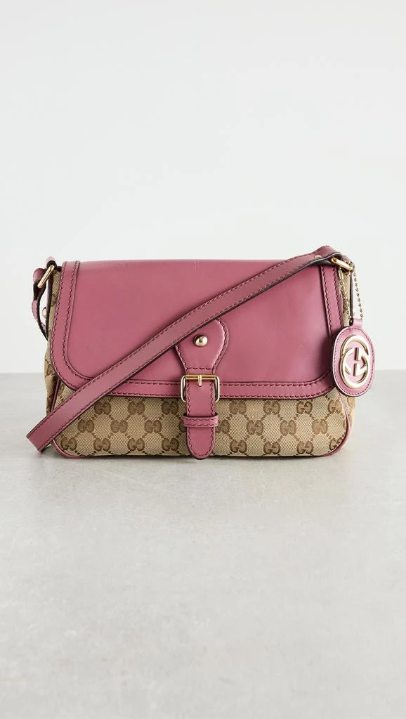 Shopbop Archive Gucci Buckle Flap Shoulder Bag, GG Canvas 1