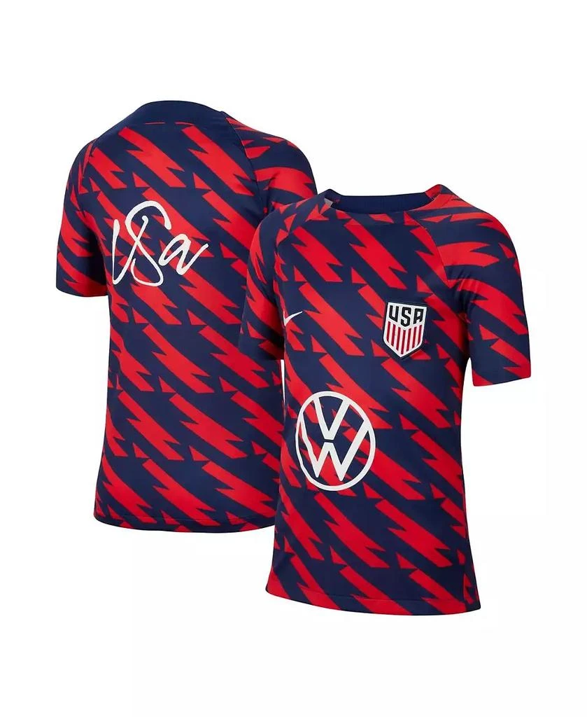 NIKE Big Boys Red USMNT Academy Pro Pre-Match Top 1