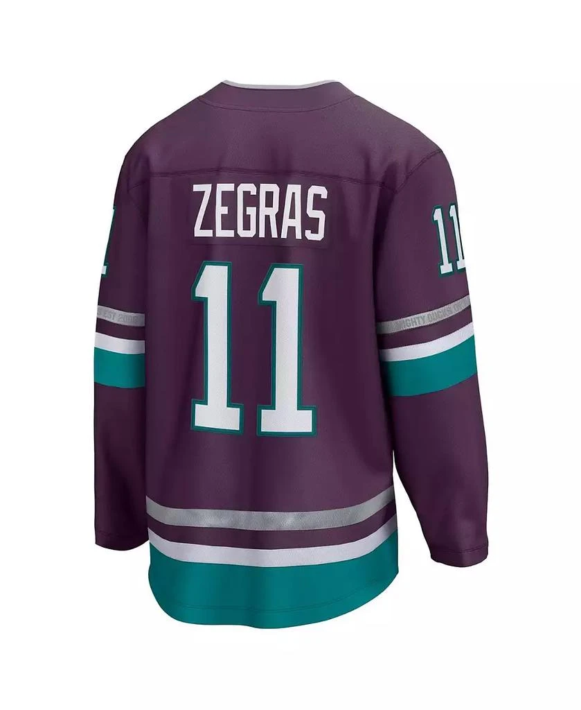 Fanatics Men's Trevor Zegras Purple Anaheim Ducks 30th Anniversary Premier Breakaway Jersey 3