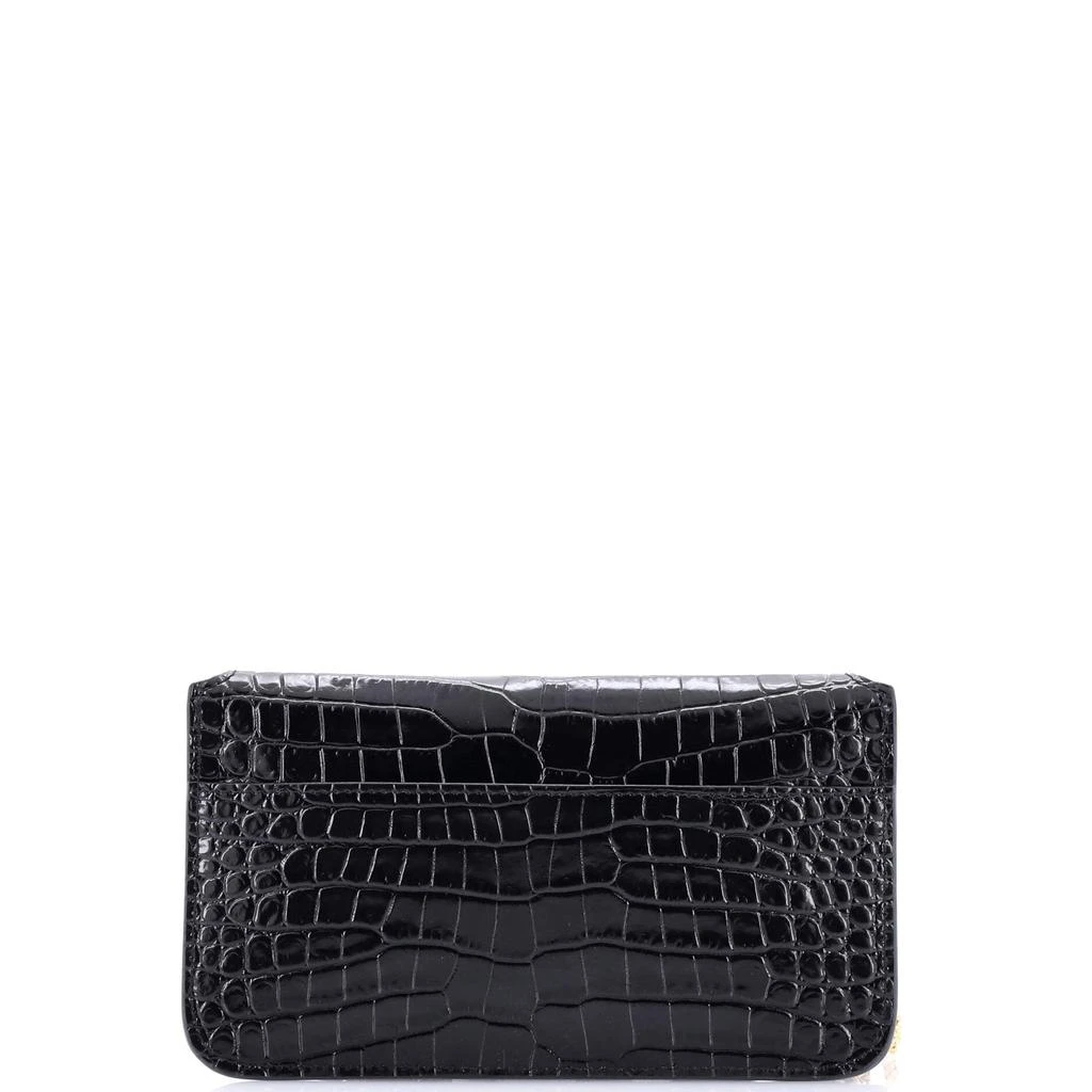 Yves Saint Laurent Classic Monogram Phone Holder Shoulder Bag Crocodile Embossed Leather 3