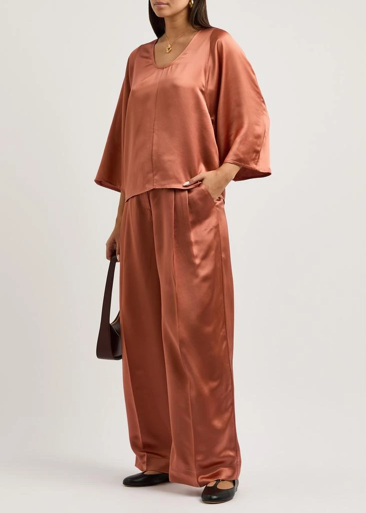 BY MALENE BIRGER Cymbaria wide-leg satin trousers 4