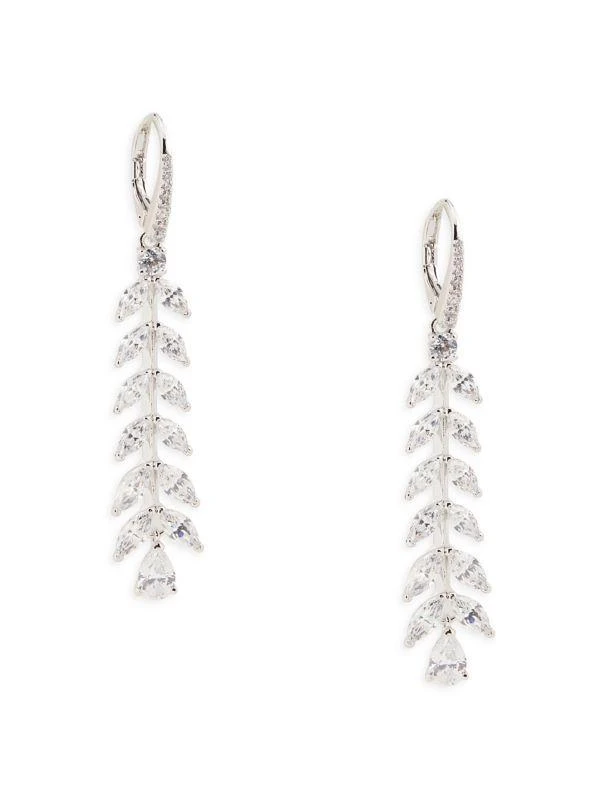 Nadri ​Wildflower Vine Rhodium-Plated Cubic Zirconia Earrings 1