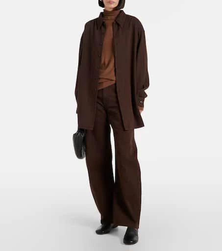 Lemaire Twisted draped denim shirt 2