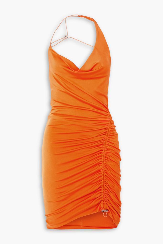 ET OCHS Arya one-shoulder ruched satin-jersey mini dress