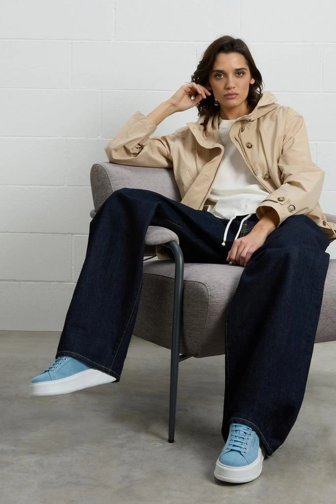 Woolrich Chunky Court Cotton Sneakers - Women - Blue 7