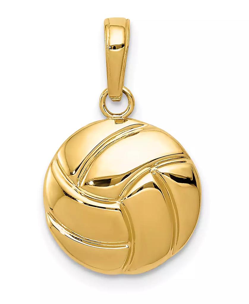 Macy
s Volleyball Pendant in 14k Yellow Gold