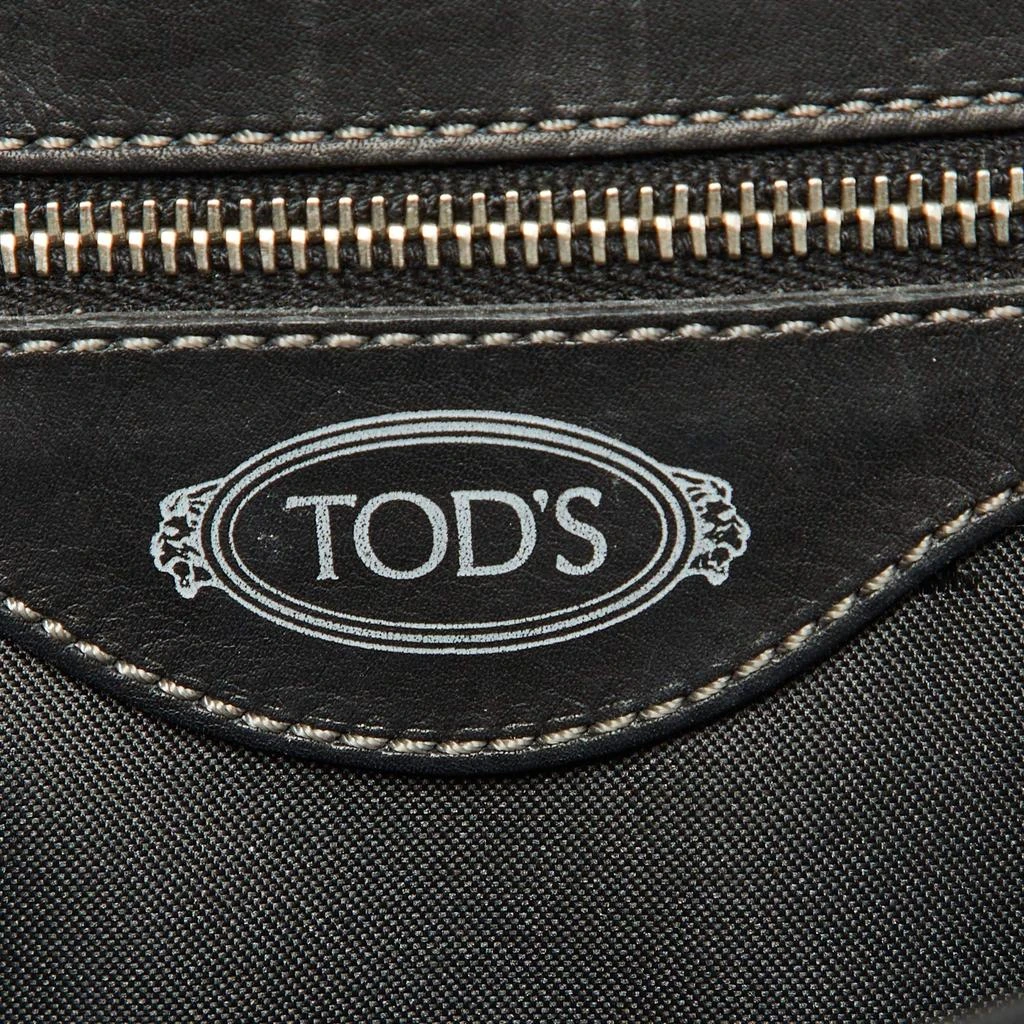 Tod's Tod's Black Leather Lucy Flap Clutch 12