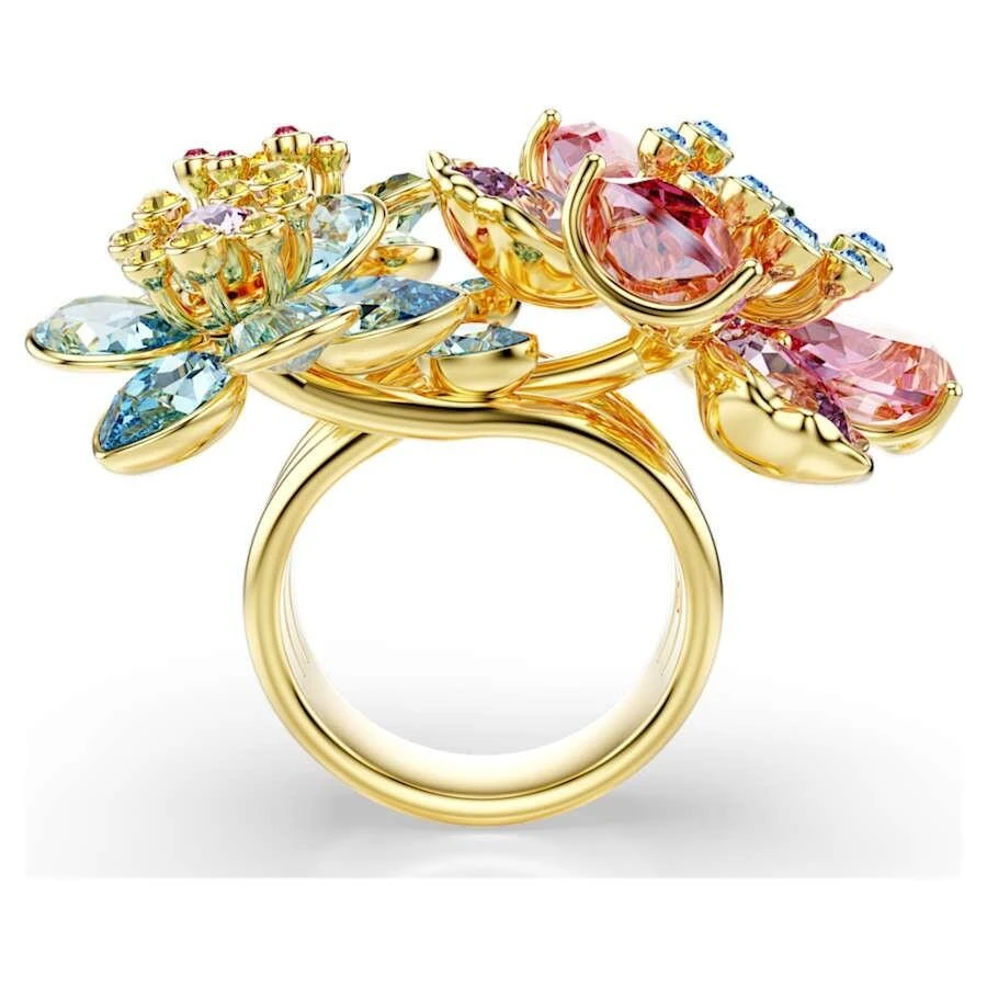 Swarovski Idyllia Crystal Flower Gold-Plated Ring 3