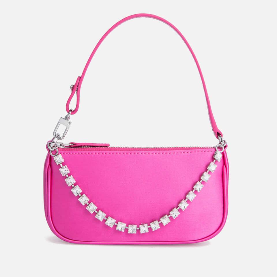 by FAR BY FAR Mini Rachel Satin and Rhinestone Chain Bag