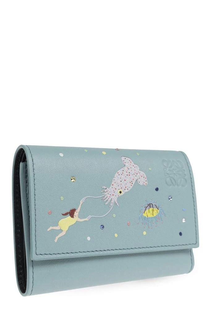 Loewe Loewe X Suna Fujita Logo Embossed Squid Wallet 3
