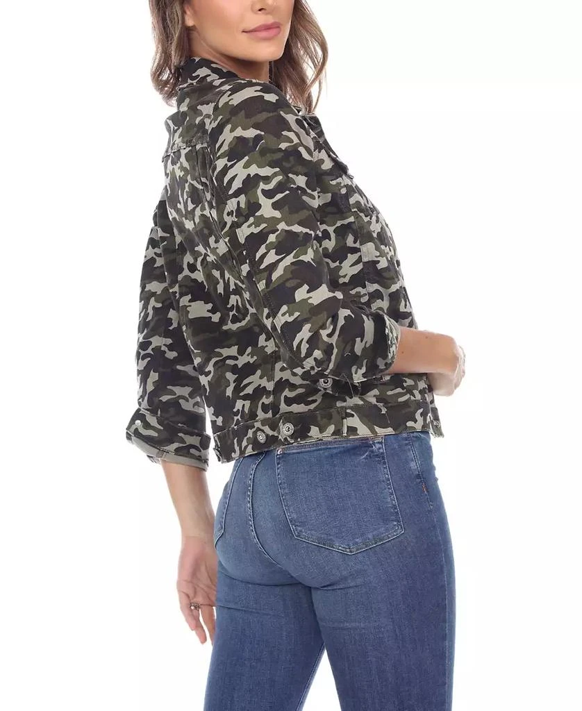 White Mark Women's Camo Denim Jacket 5