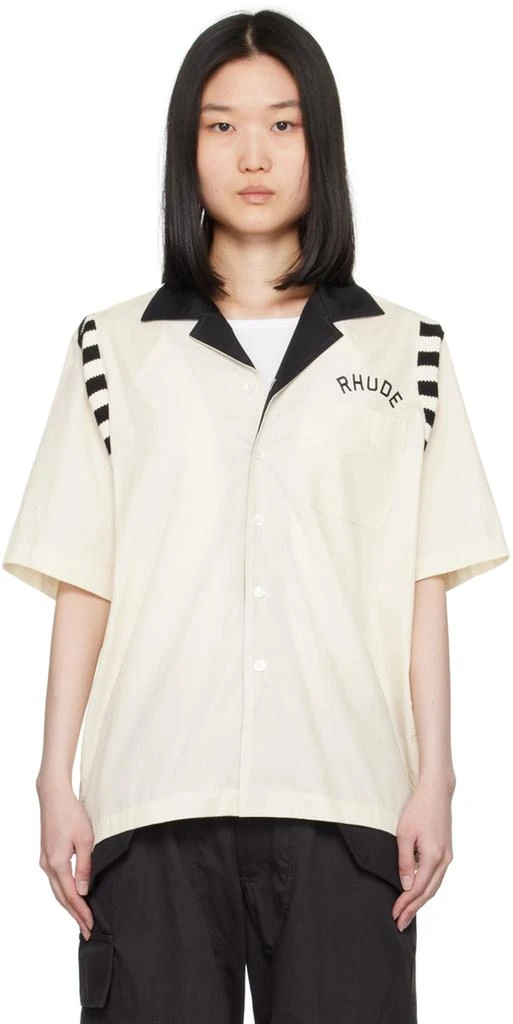 Rhude Off-White & Black Chamonix Alpine Shirt 1