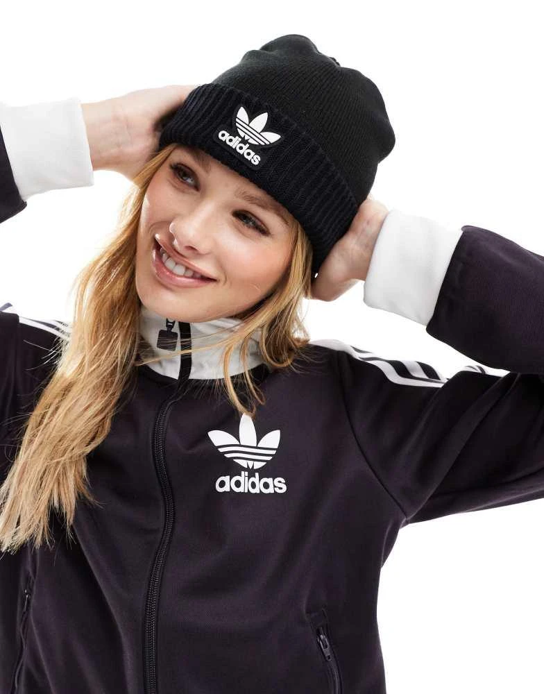 Adidas adidas Originals trefoil beanie in black 3