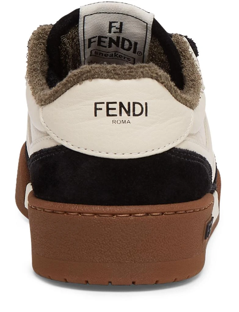 Fendi Fendi Match - White suede low top sneakers 4
