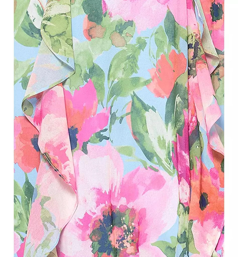 XSCAPE Petite Floral-Print Ruffled Gown 5