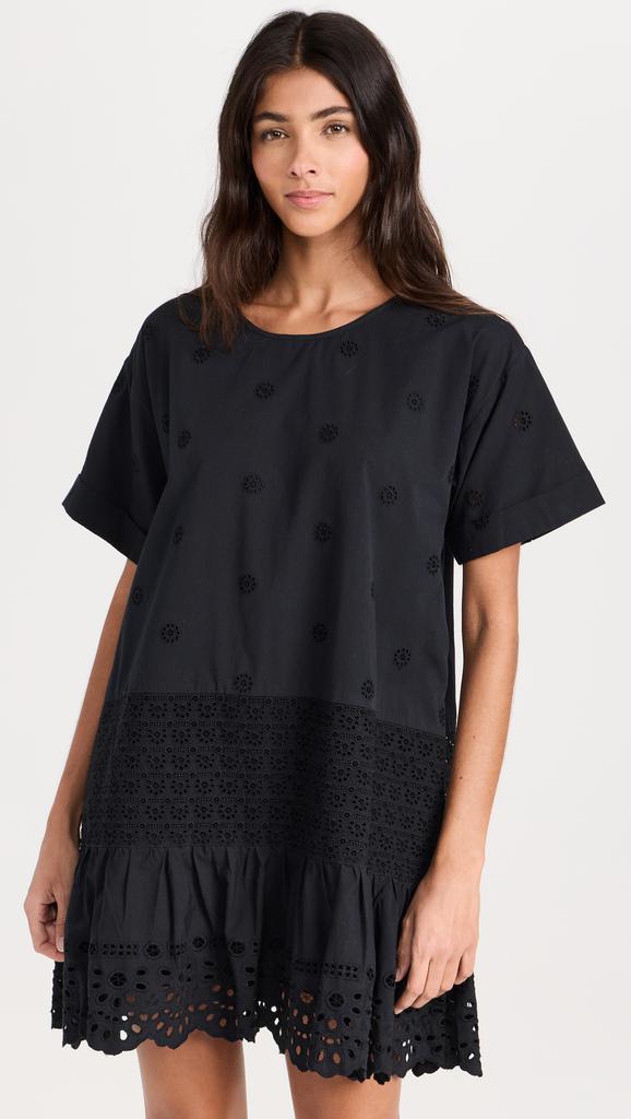 Sea Elysse Embroidery Short Sleeve Tunic Dress