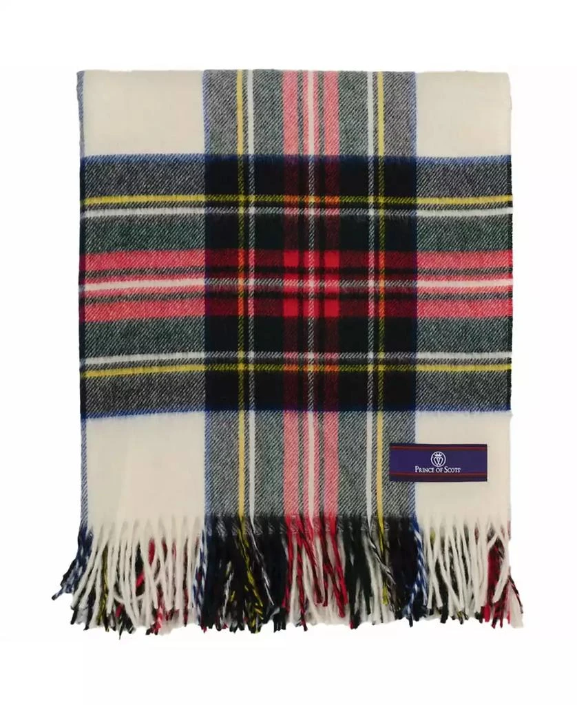 Prince of Scots Highland Tartan Tweed Merino Wool Throw, 55" x 72" 1
