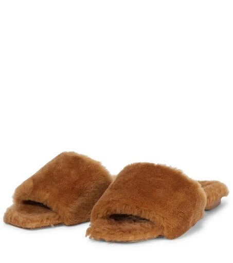 AEYDE Anna shearling slides 5