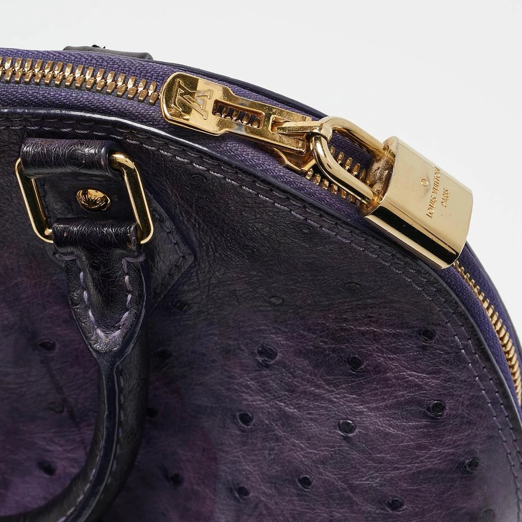 Louis Vuitton Louis Vuitton Purple Ostrich Alma BB Bag 6