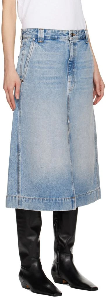 Khaite Blue Charlene Denim Midi Skirt 2