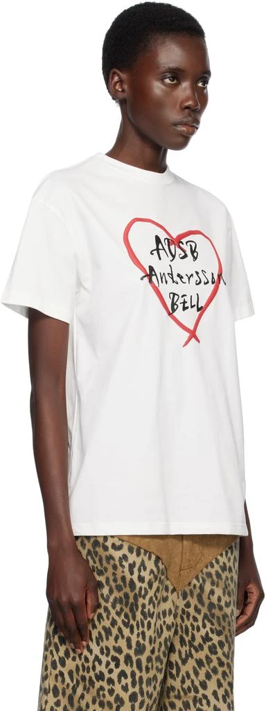ANDERSSON BELL White Heart Kelly Logo T-shirt 2
