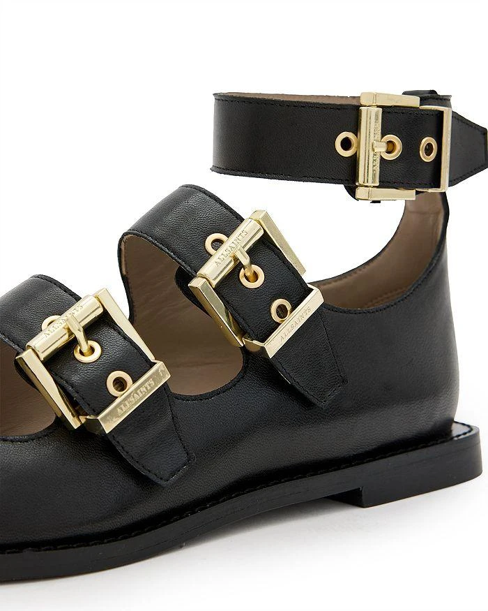 ALL SAINTS Women's Susan Buckled Flats 6
