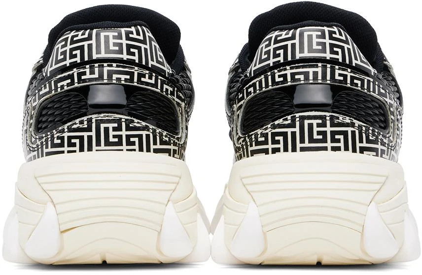 Balmain Black & White B-East Calfskin Sneakers 2