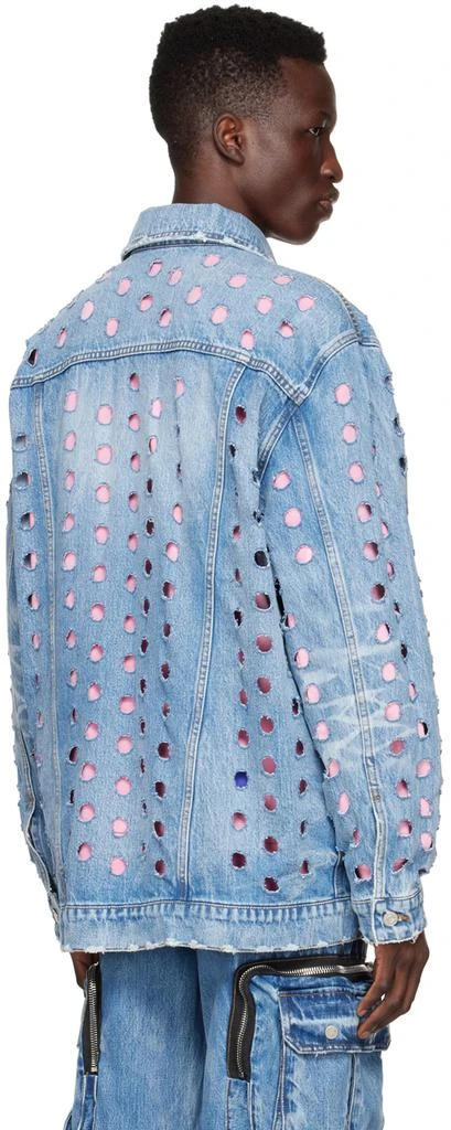 We11done Blue Logo Denim Jacket 3