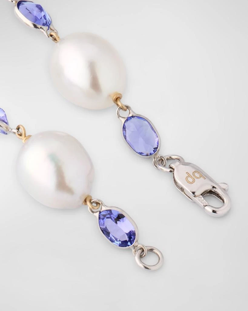 BELPEARL 18K White Gold 9.5-12mm South Sea Pearl and Tanzanite Necklace 4