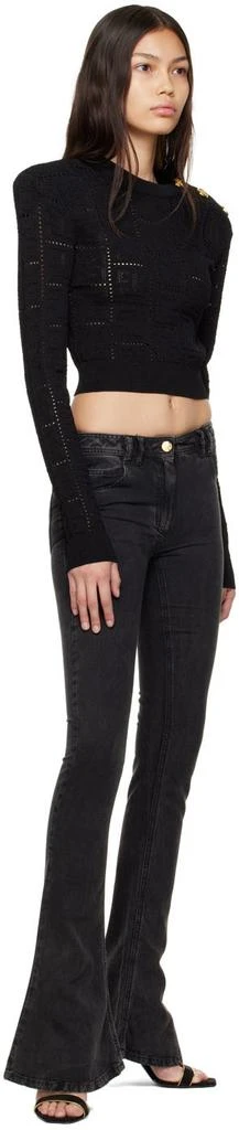 Balmain Black Bootcut Jeans 4