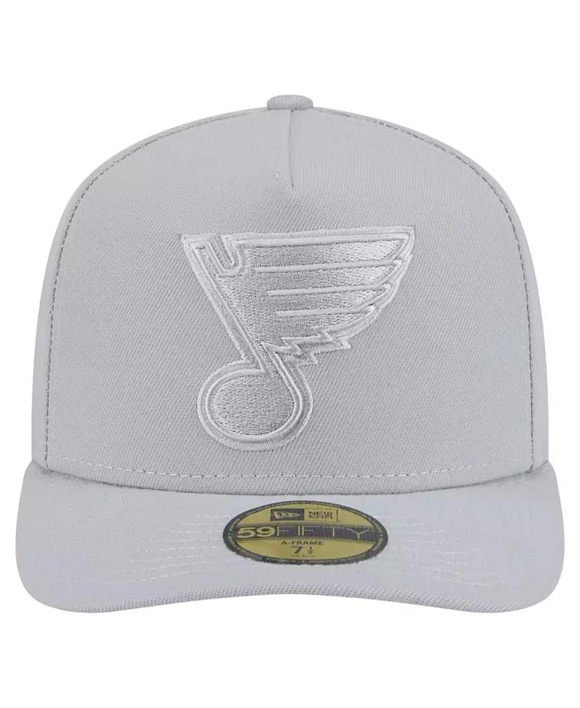 New Era Men's Gray St. Louis Blues Color Pack A-Frame 59FIFTY Fitted Hat 2