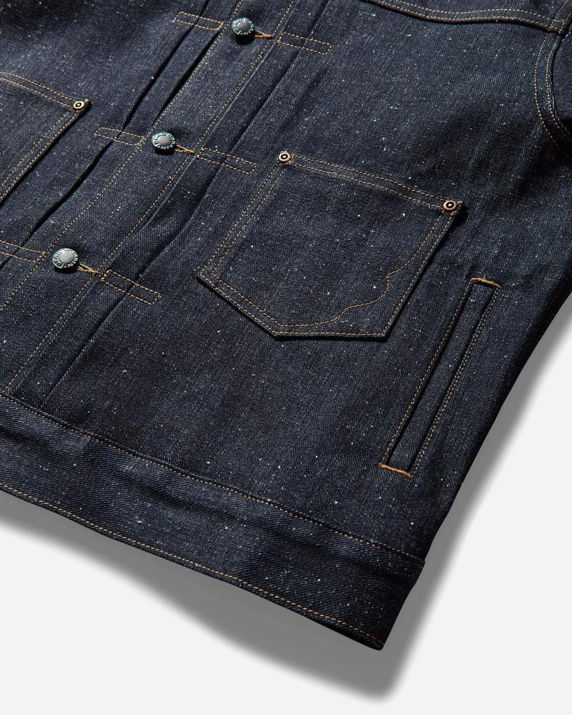 Brain Dead Men's Cropped Denim Trucker Jacket Indigo 3