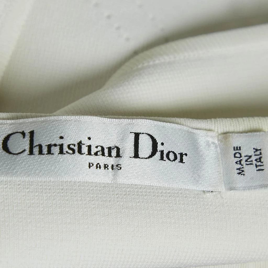 Dior Christian Dior White Logo Band Detail Knit Bralette Top M 5