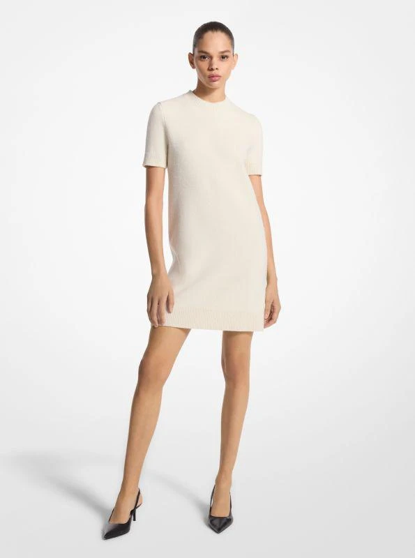 Michael Kors Felted Wool Crewneck T-Shirt Dress 1