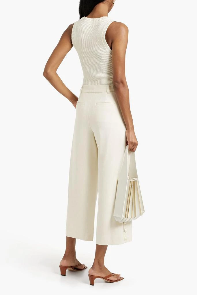 SIMKHAI Miki cropped twill wide-leg pants 3