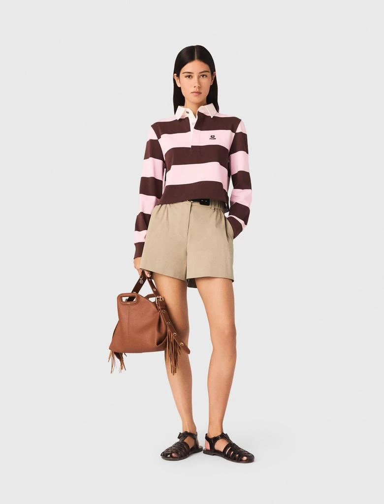 Maje Maje Woman
s cotton Striped polo sweatshirt for Spring/Summer