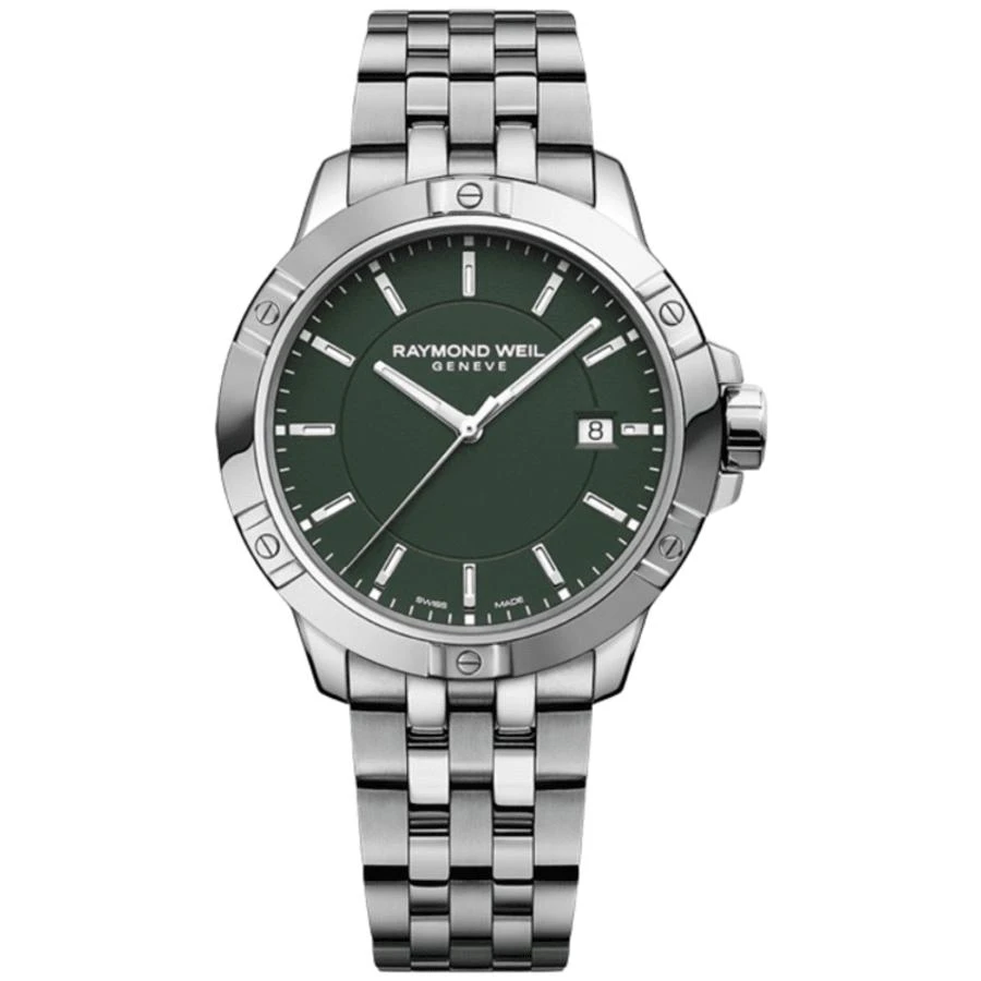 Raymond Weil Tango Quartz Green Dial Steel Men's Watch 8160-ST-52041 1