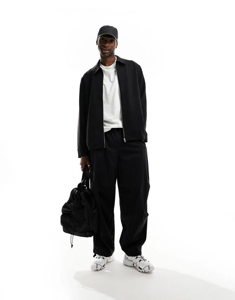 Weekday Weekday Curtis relaxed fit overshirt in black 2