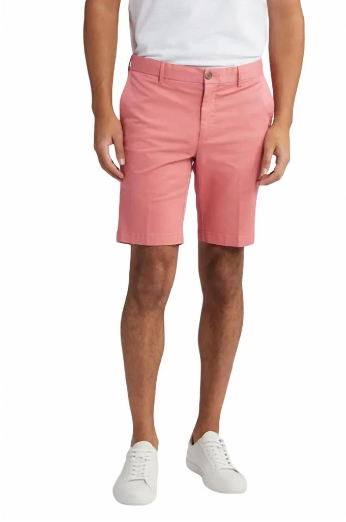 Scott Barber Men's Microsanded Cotton Stretch Twill Shorts In Nantucket Red 1