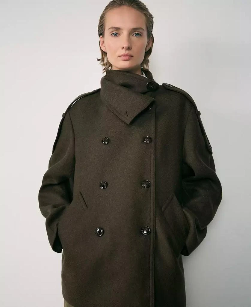 Mango Women's Double-Breasted Wool Coat 2