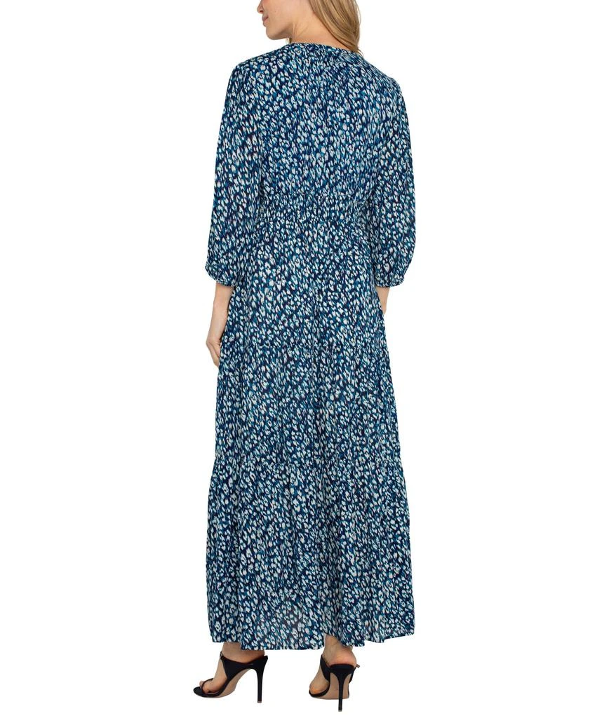 Liverpool Los Angeles 3/4 Sleeve Tiered Woven Maxi Dress 2